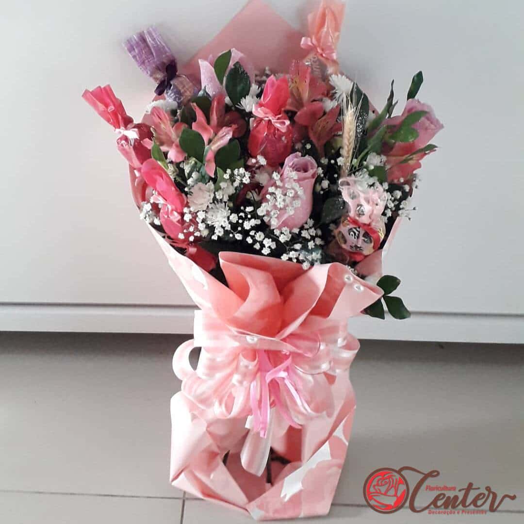 Buquê de Rosas cor de Rosa
