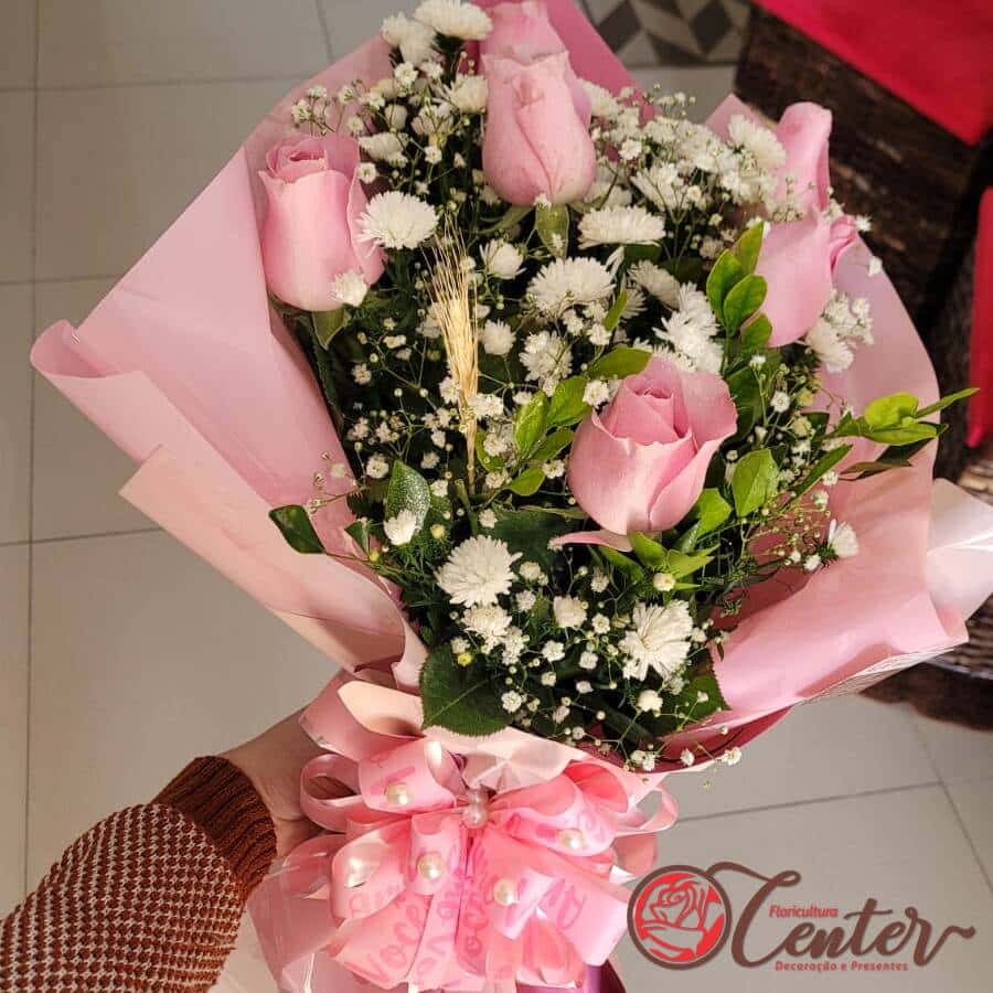 Buquê de Rosas cor de Rosa