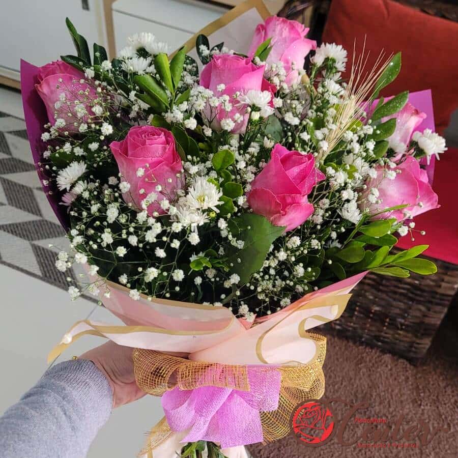 Buquê de Rosas cor de Rosa