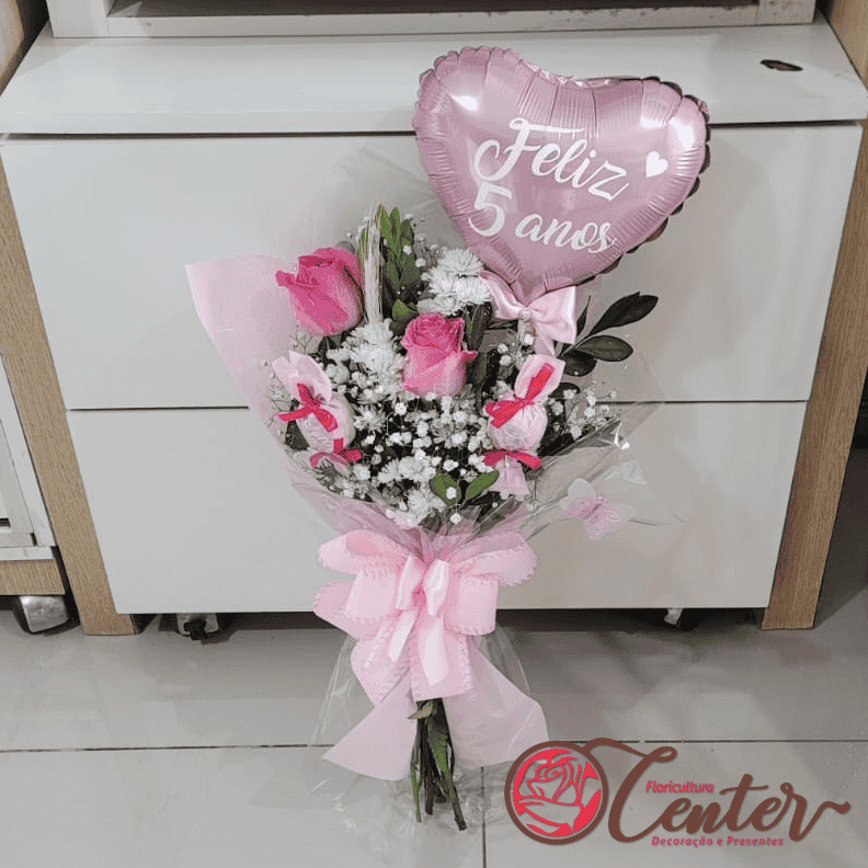 Buquê de Rosas cor de rosa