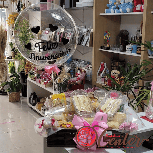 Cesta de café com balão
